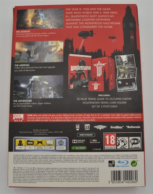 Wolfenstein The New Order Occupied Edition - PS3 - I æske (B Grade) (Genbrug)